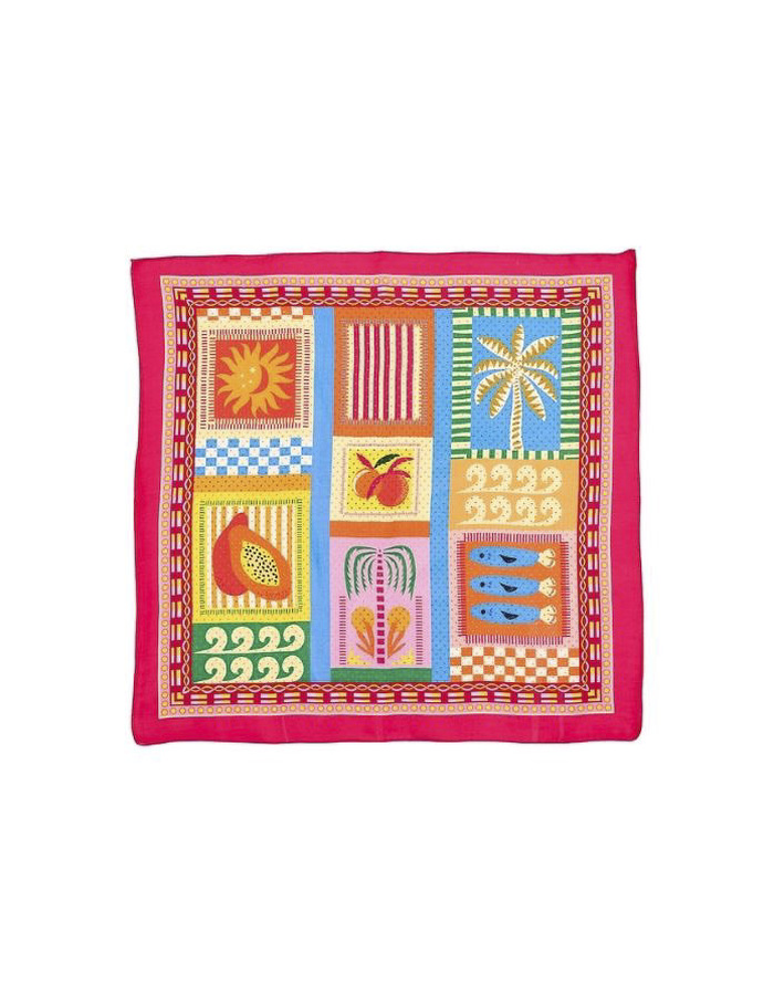 Les Cordes sjaal fuchsia