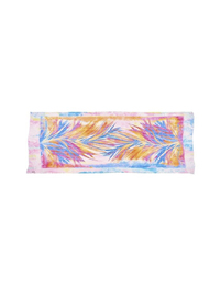 Multicolor sjaal met verenprint