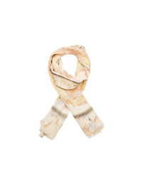 Multicolor sjaal met zachte print en decoratieve rand