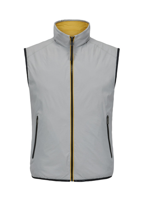 Omkeerbare tech-stretch bodywarmer in grijs