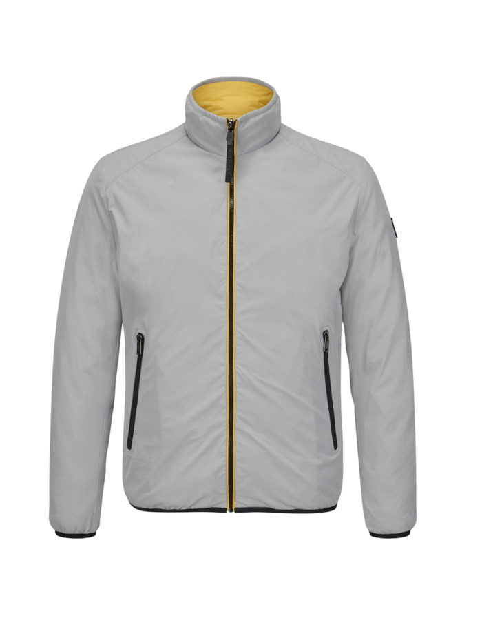 Omkeerbare tech-stretch jas met heat-pressed steppatroon en Sorona isolatie 