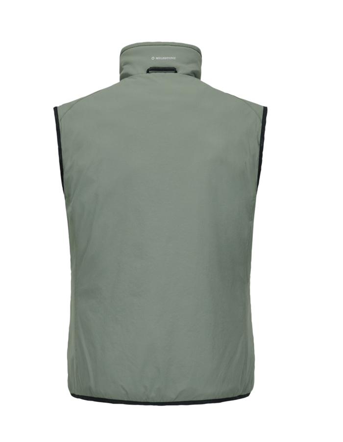 Omkeerbare tech-stretch bodywarmer in hell khaki