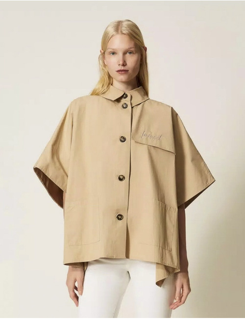 Twinset poncho beige