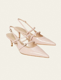 Sling back court shoes with straps