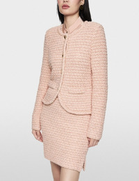 Gebreide tweed cardigan