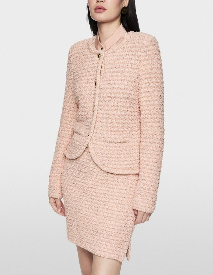 Gebreide tweed cardigan