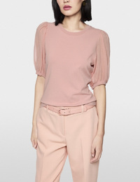 Trui met halve mouwen “Knitted in Germany”