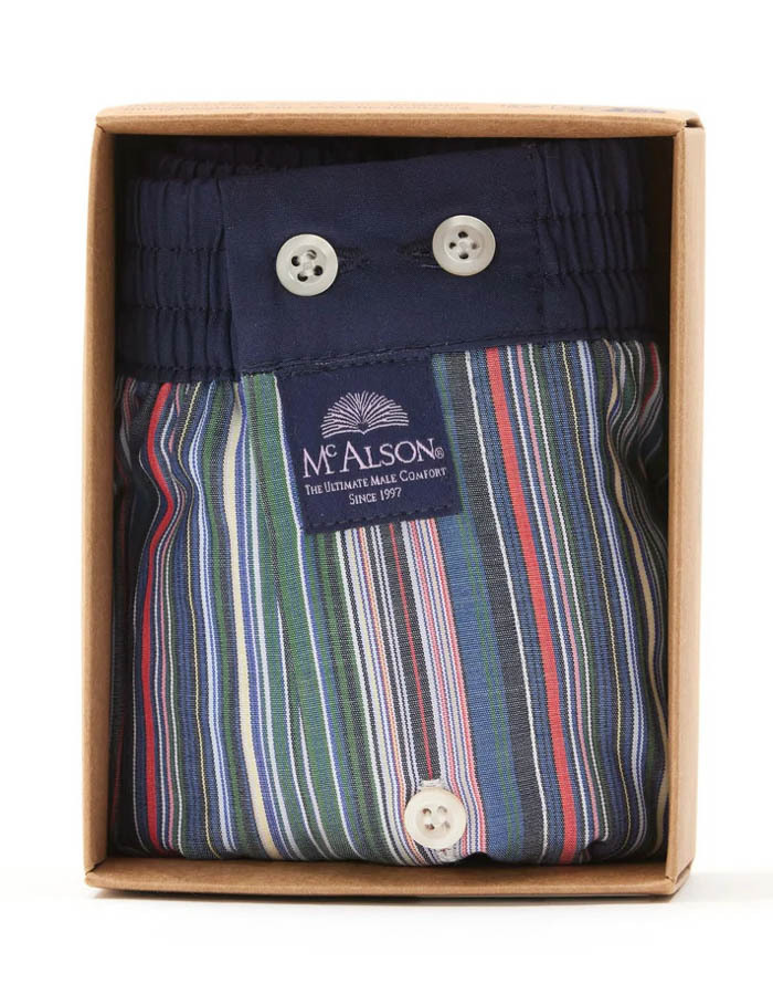 Boxershort Stripes Multicolour Green