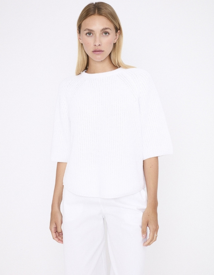 Jeff 3/4 mouw pull wit