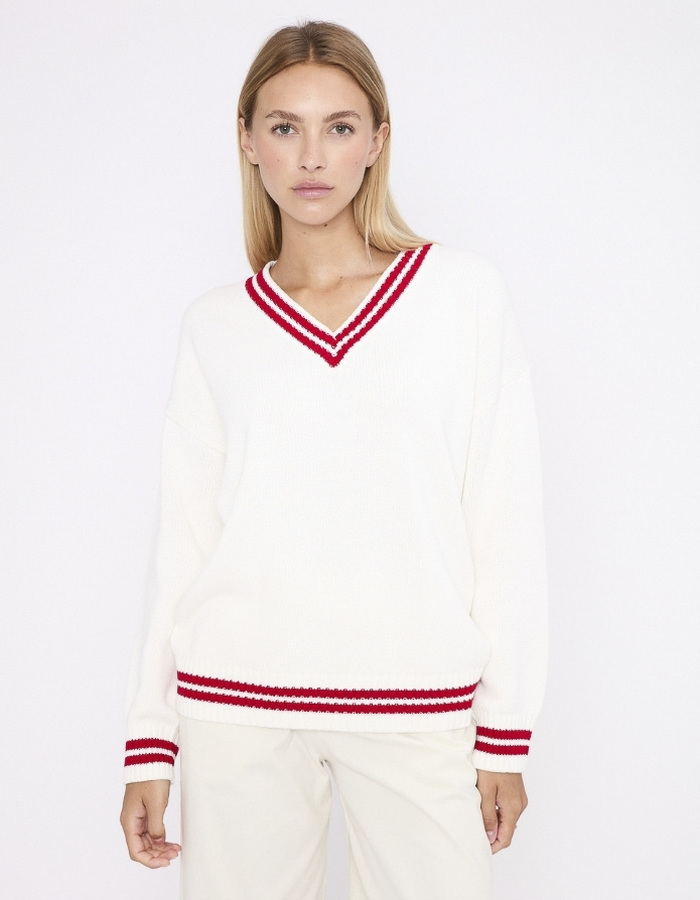 Jeff lange mouw pull wit