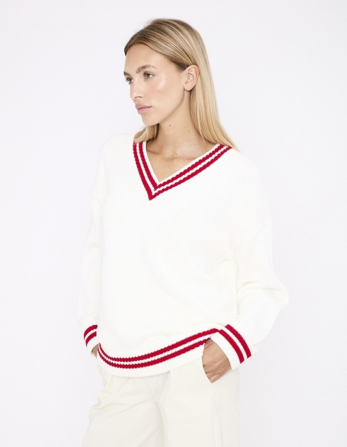 Jeff lange mouw pull wit