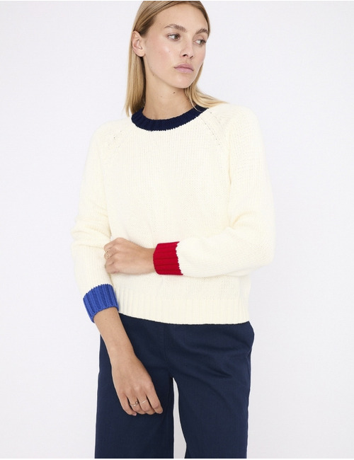 Jeff lange mouw pull ecru