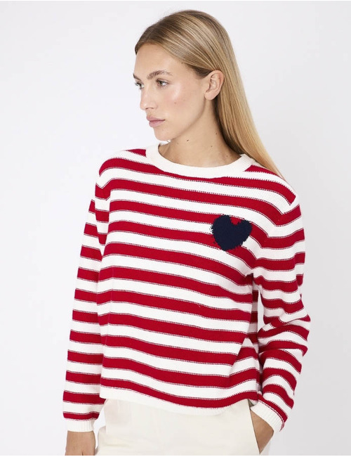 Jeff lange mouw pull rood