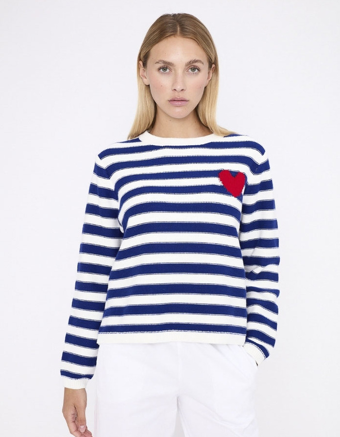 Jeff lange mouw pull blauw