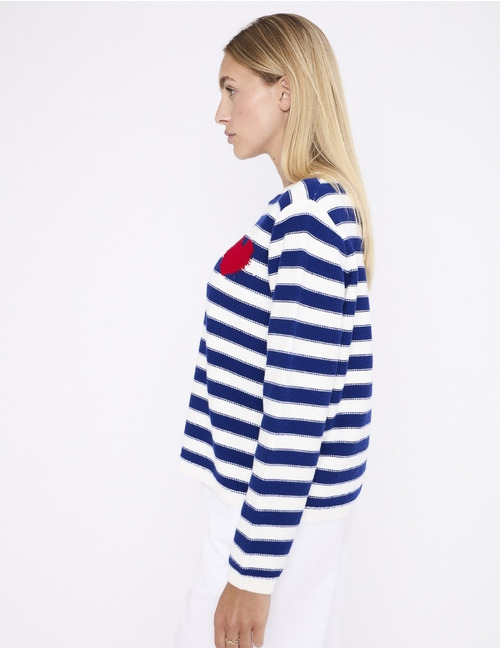 Jeff lange mouw pull blauw