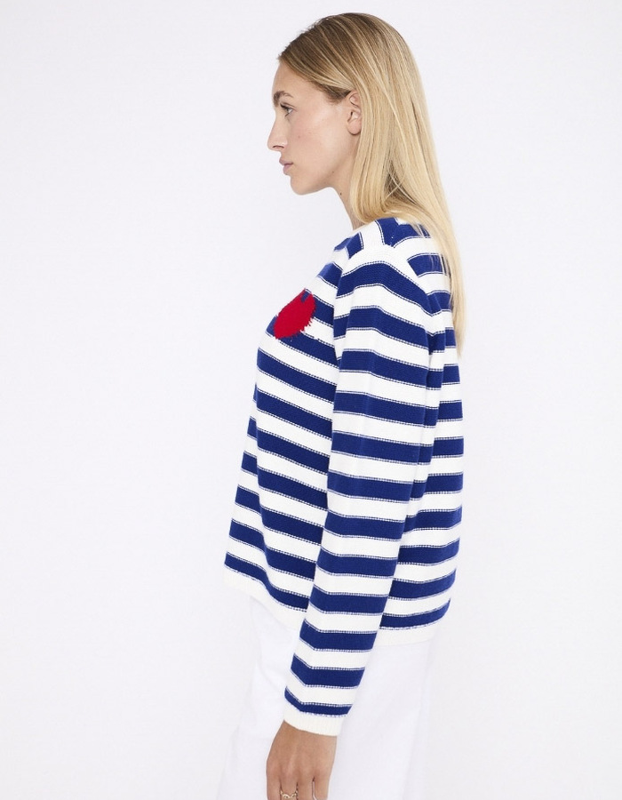 Jeff lange mouw pull blauw