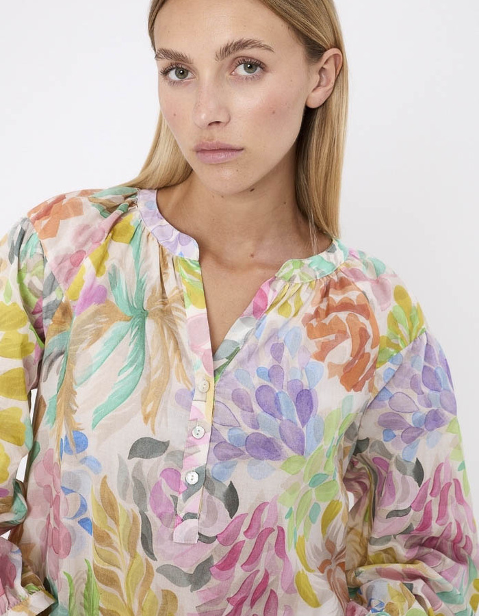 Jeff lange mouw bloes blauw