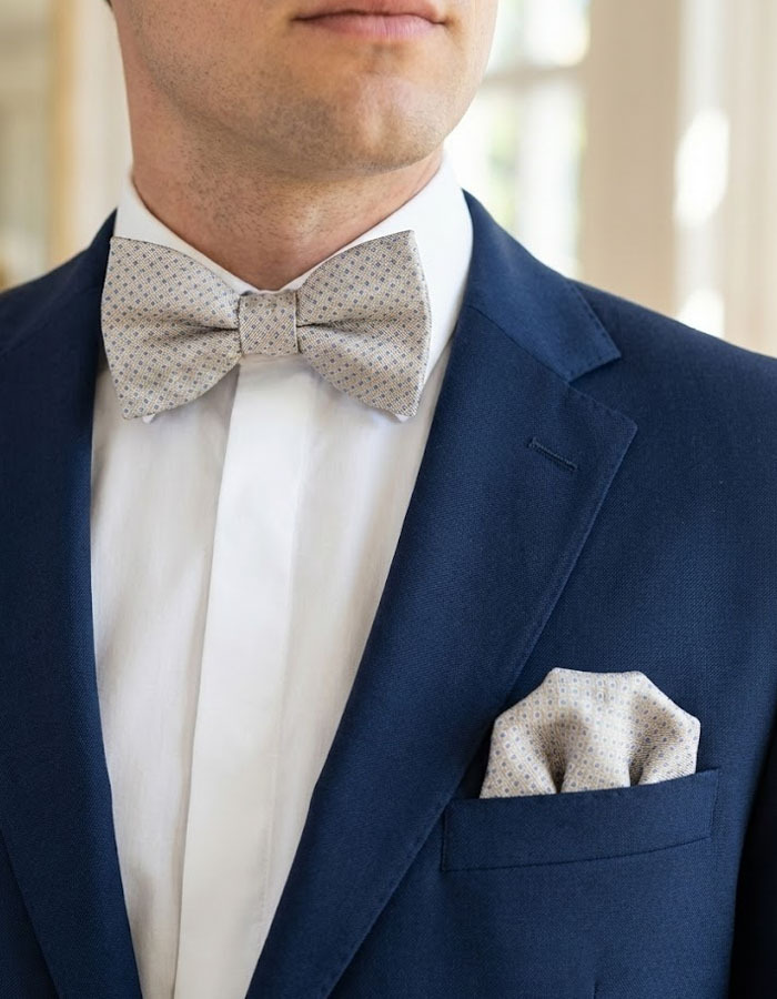 Ascot vlinderdassen beige