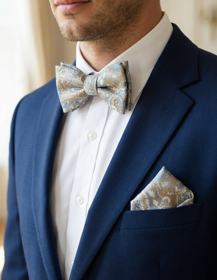 Ascot vlinderdassen blauw