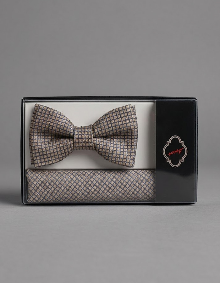 Ascot vlinderdassen beige