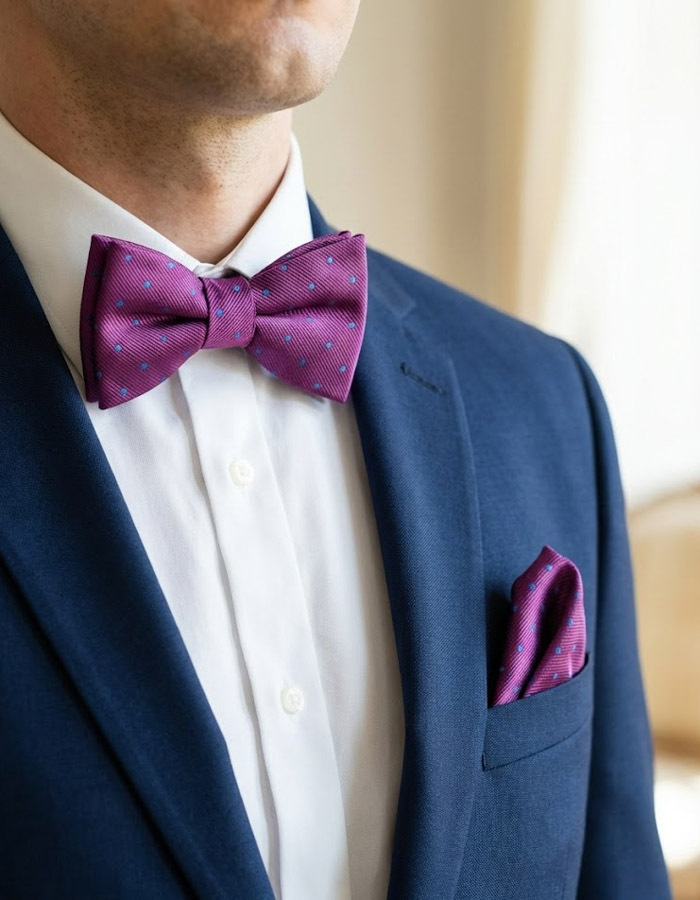 Ascot vlinderdassen paars