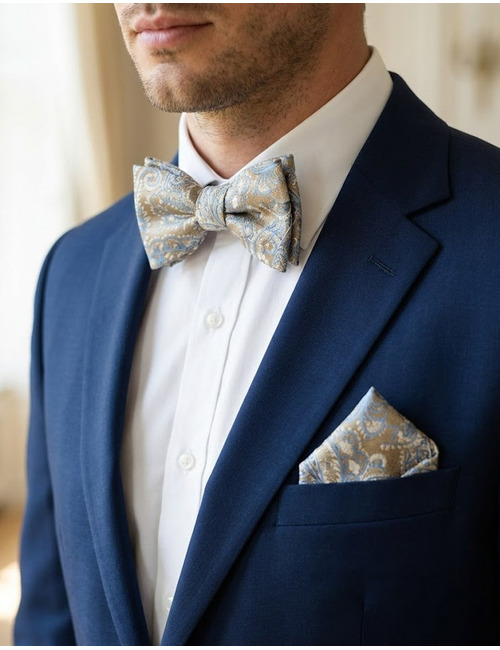 Ascot vlinderdassen beige