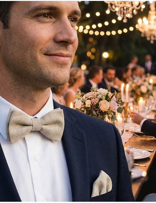 Ascot vlinderdassen ecru