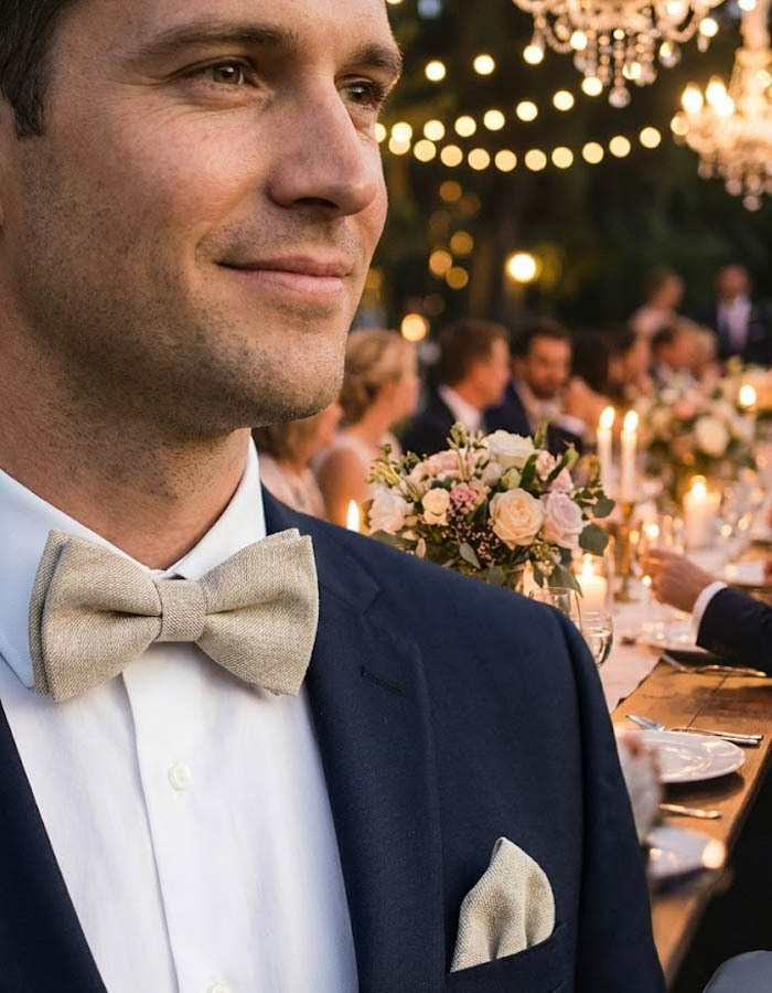 Ascot vlinderdassen ecru