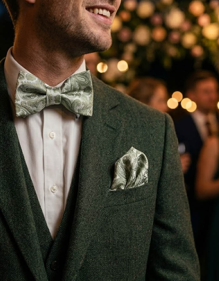 Ascot vlinderdassen groen