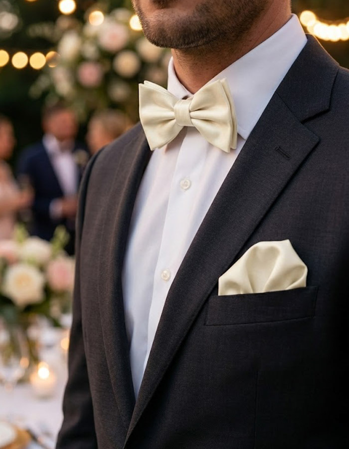 Ascot vlinderdassen ecru