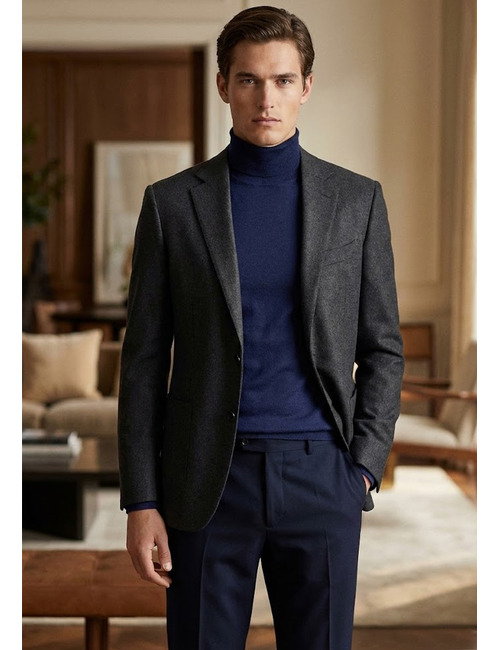 Rolkraagtrui van Italiaanse Merinowol 