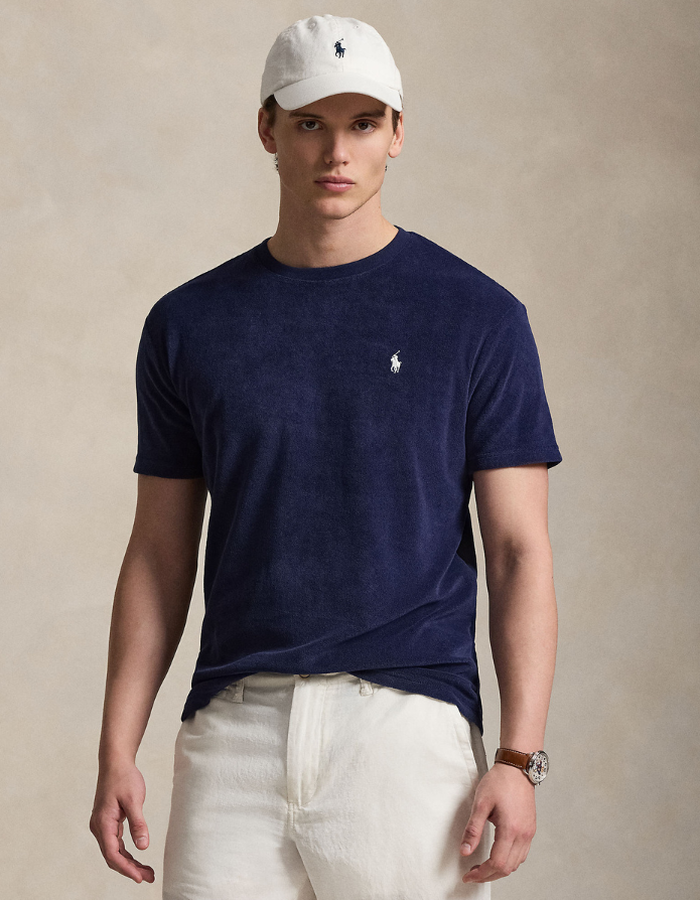 Classic Fit Terry T Shirt in Newport Navy