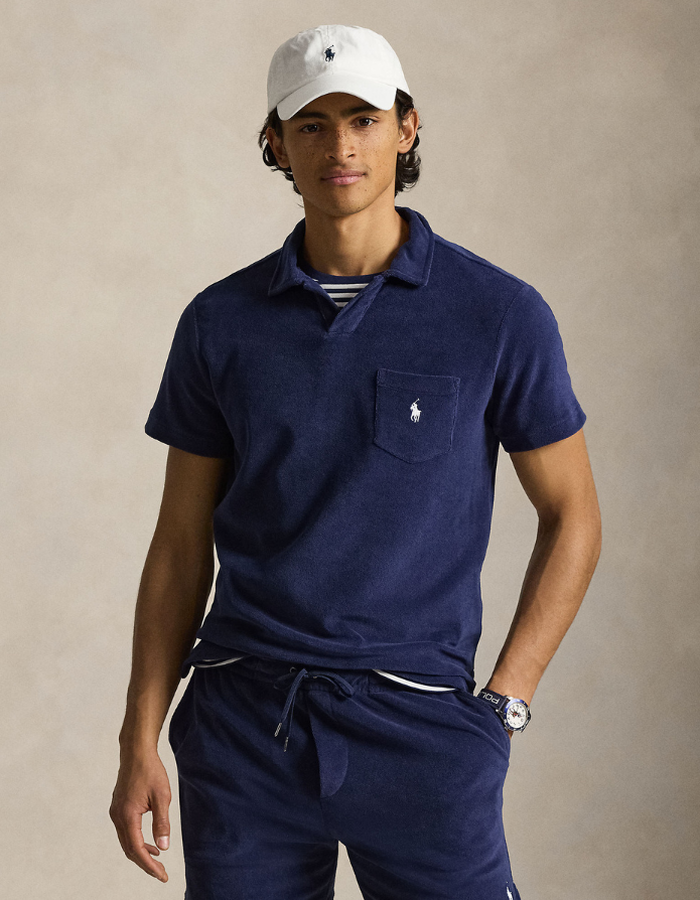 Terry Polo Shirt in Newport Navy