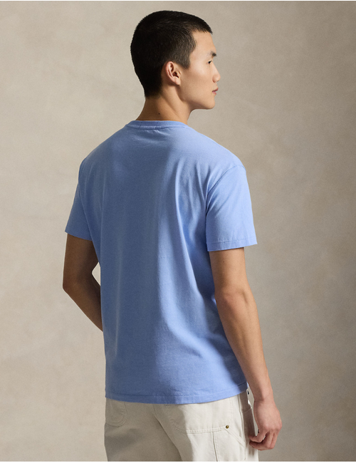 Custom Slim Fit Polo Bear T Shirt in Austin Blue Summer Bear