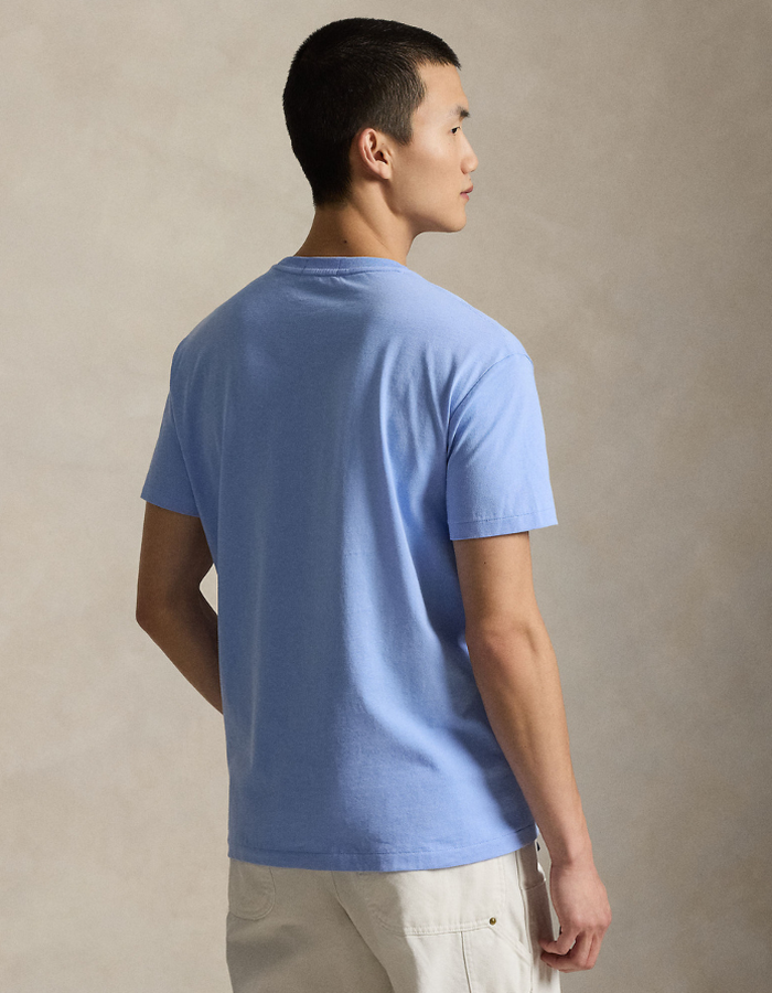 Custom Slim Fit Polo Bear T Shirt in Austin Blue Summer Bear