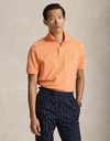 Slim Fit Mesh Polo Shirt in Pompano Orange