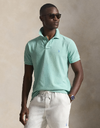 Slim Fit Mesh Polo Shirt in Celadon