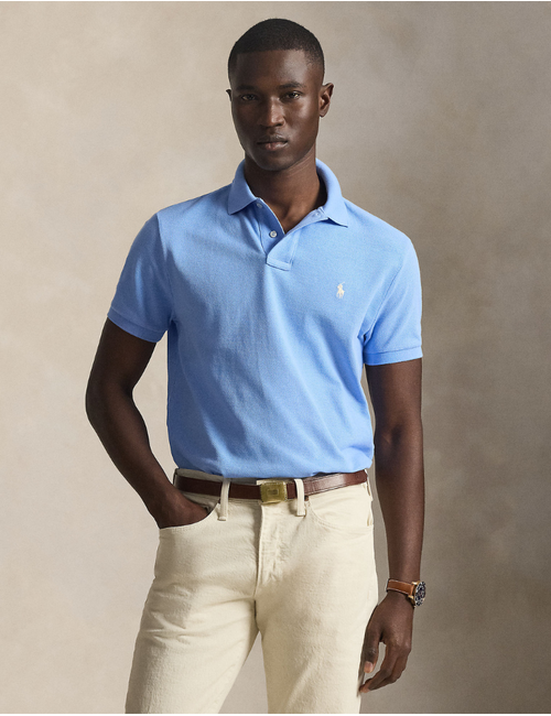 The Iconic Mesh Polo Shirt in Blue Lagoon