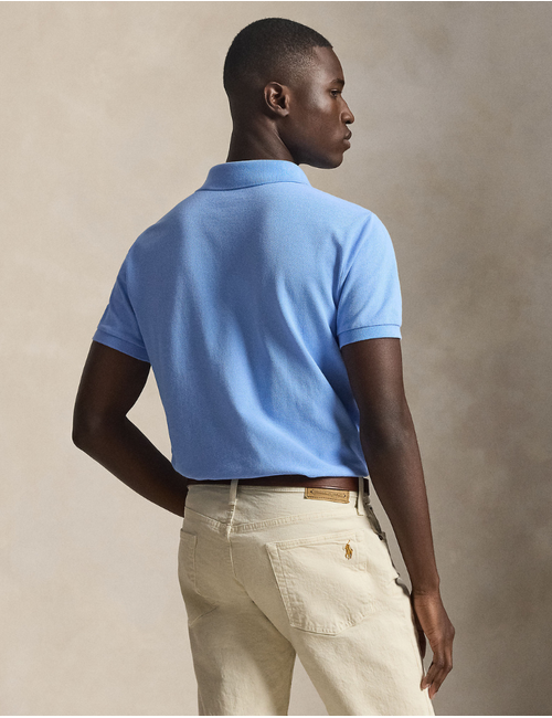 The Iconic Mesh Polo Shirt in Blue Lagoon