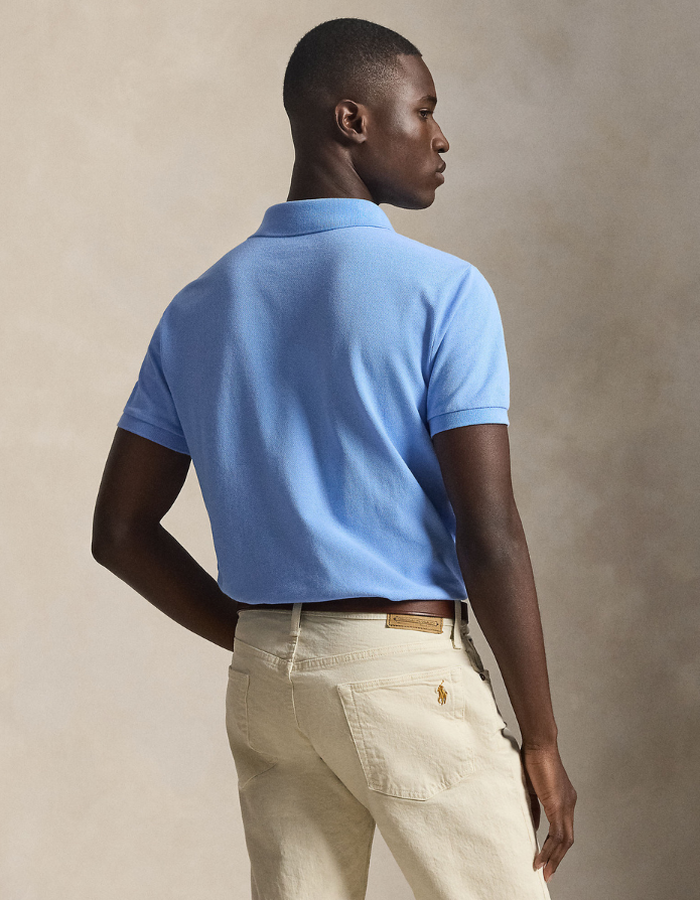 The Iconic Mesh Polo Shirt in Blue Lagoon
