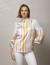 Herzen's lange mouw bloes multicolor