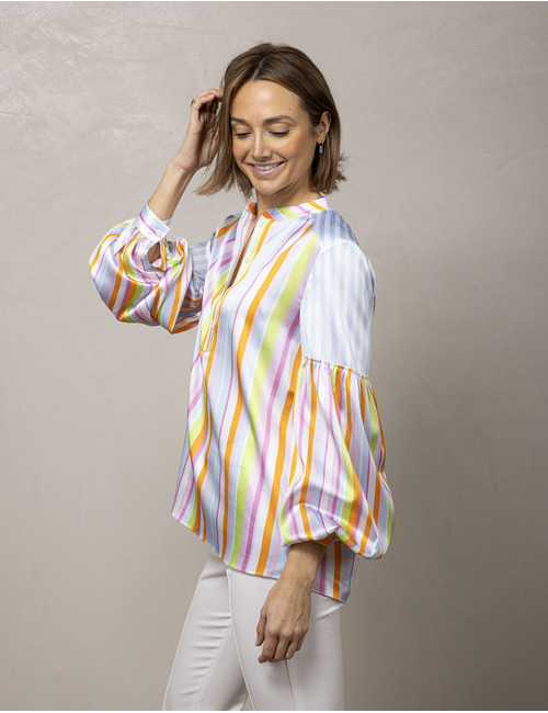 Herzen's lange mouw bloes multicolor