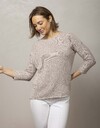Anne Claire 3/4 mouw pull beige