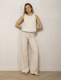 Oscar The Collection geklede broek ecru