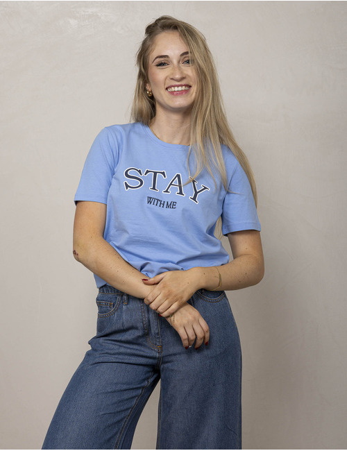 Freequent t-shirt blauw