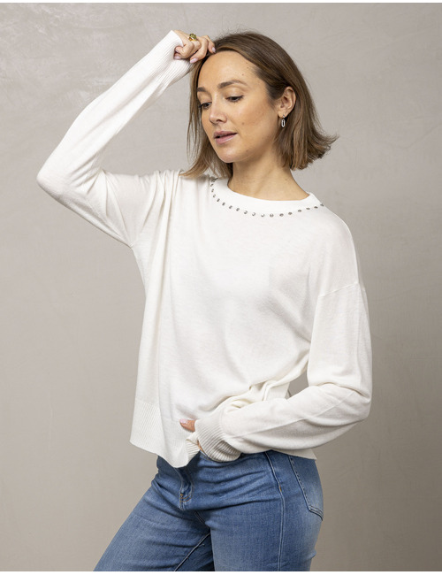 Liu Jo lange mouw sweater wit