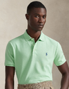 Custom Slim Fit Stretch Mesh Polo Shirt in Pastel Mint