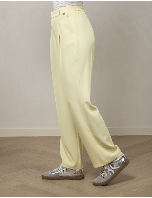 Amelie Amelie geklede broek geel