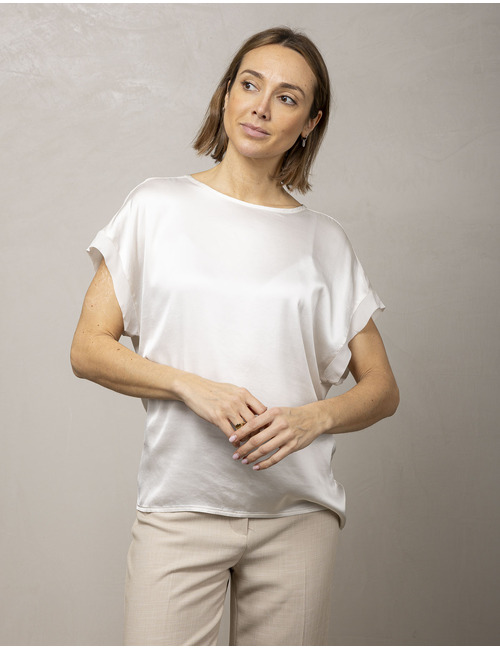 Amelie Amelie t-shirt korte mouw ecru