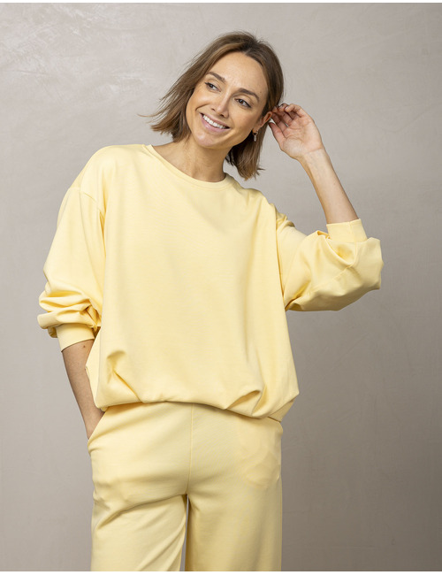 Amelie Amelie lange mouw sweater geel